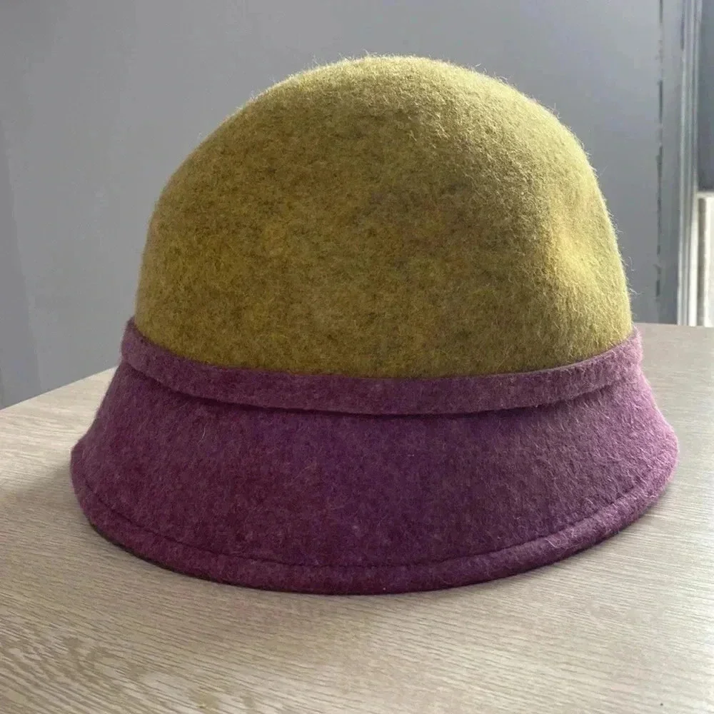 Wool hat color block